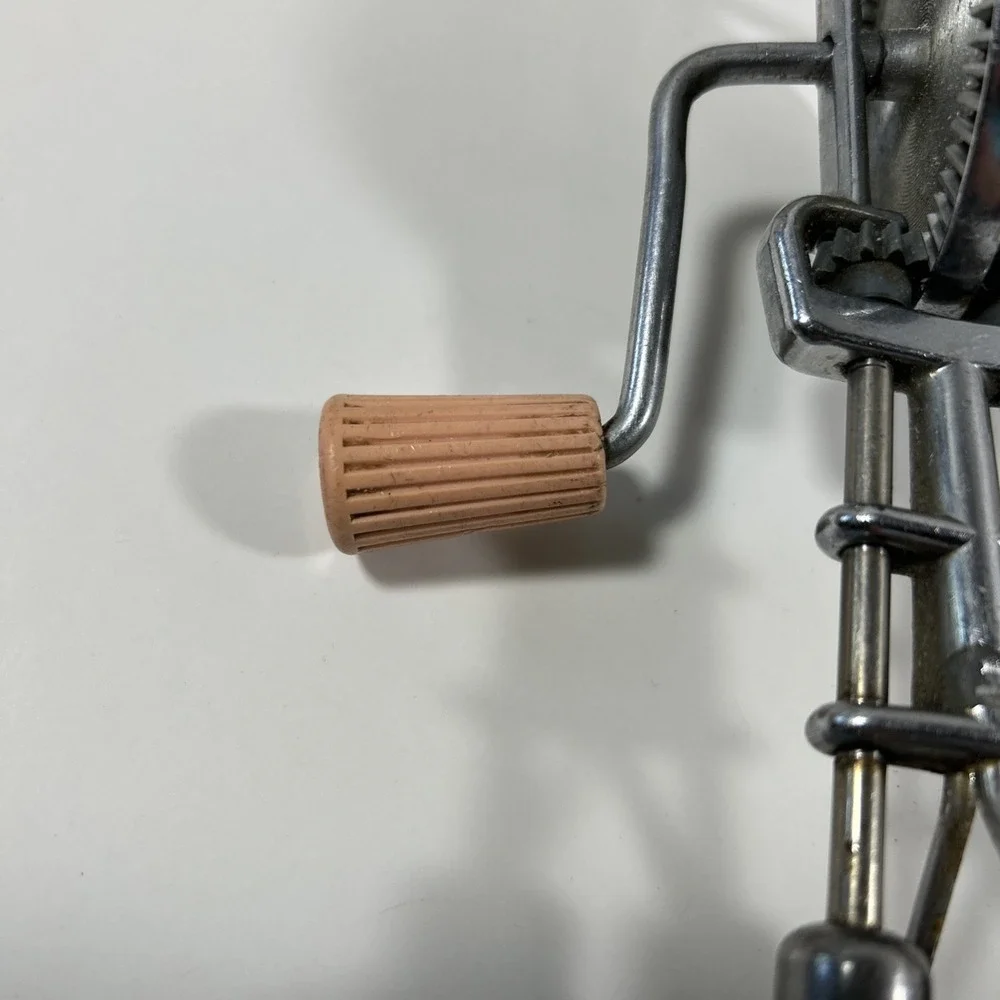 Vintage Stainless Steel‎ Hand Turn Double Beaters Mixer